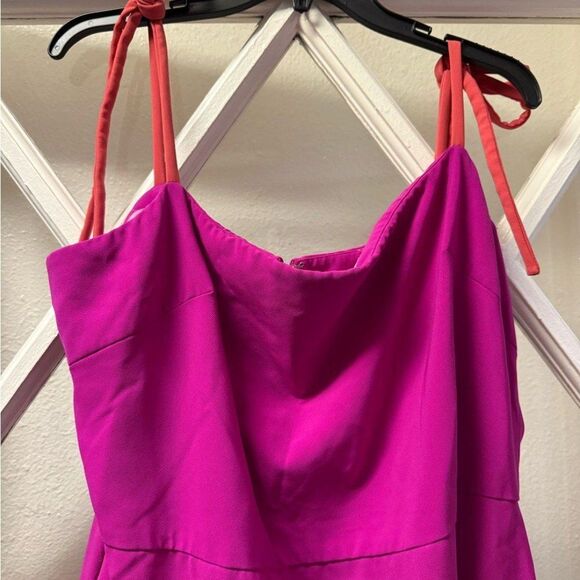 Christian Siriano Pink Tie Shoulder Dress - Picture 8 of 11